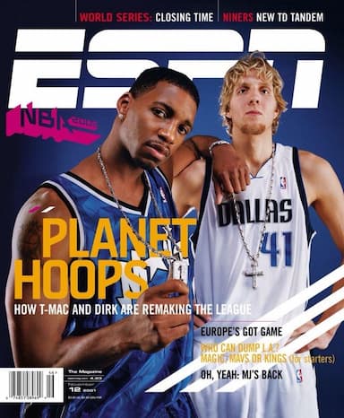 当年的进攻天赋！媒体晒麦迪和诺维茨基的封面照与球迷分享-NBA新闻